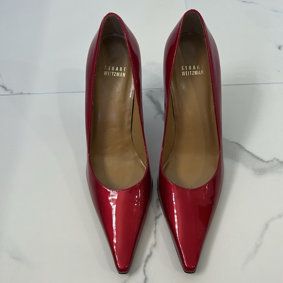 Stuart Weitzman Red Patent Leather Pumps - Picture 2 of 14